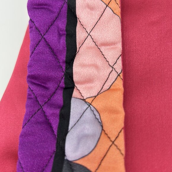 EMILIO PUCCI F/W 2018 Archivio Multicolor Printed Satin Quilted Crop Bralette - Picture 8 of 14